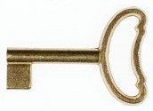 Möbelschlüssel aus massivem Messing Oberfläche Messing poliert