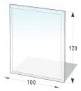 Glasbodenplatte 21.02.895.2 120x100 cm Stärke 8 mm, Rechteck 