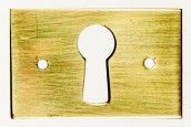 Schlüsselschild messing poliert 1357, 35x23 mm 