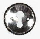 Schlüsselschild Eisen vernickelt 1497, rund, 30 mm Durchmesser 