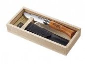 OPINEL Messer Gr. 8 11 cm Heftlänge in dekorativer Holz Geschenkbox mit Etui 
