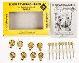 Floreat Wandhaken eisen verm. Gr. 0 Box a 8 Haken mit Nägeln, Art. Nr. 450 