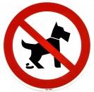 Aufkleber 200 mm Durchmesser Verbot Hundekot 