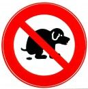 Aufkleber 100 mm Durchmesser Verbot Hundekot 