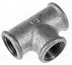 Temperguss verz. T Stück # 130, 1/4' 3 Seiten Innengewinde 1/4'