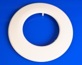 Bertrams weiss emailliertes Ofenrohr- rosette, 120 mm, weit, High-Quality-Line 