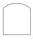 Stahlblech Funkenschutzplatte, 1,5 mm dick, 100 x 120 cm Segmentbogen rund, 