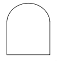 Stahlblech Funkenschutzplatte, 1,5 mm dick, 100 x 120 cm halbrund, eine 