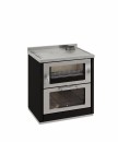 Wamsler Holzherd K 80 2020, 7,5 kw, schwarz, RA hinten rechts/links und 