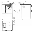 Wamsler Vollherd K 118 CL kaschmir matt Rauchrohranschluss rechts 