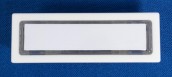 JU Klingeltaster weiss, Art. Nr. 21-111 65x22 mm, Stanzmaß 60,8 x 17,8 mm 