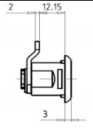 STRENGER Hebelzylinder S730-000717-1003 mit 2 Schlüsseln, Gabelfederfefestigung 