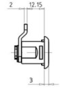 STRENGER Hebelzylinder S730-000717-1005 mit 2 Schlüsslen, Gabelfederfefestigung 