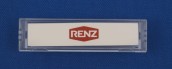 RENZ Namensschild 75x19,5 mm, NS09, glasklar 97-9-82259, Stanzmass 74 x 19mm