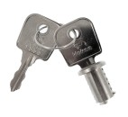 Hekna Zylinder Wechselkern W-Profil, ZWE.2, vernickelt mit 2 Schlüsseln mit 