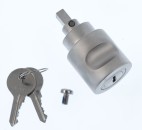 Hekna Zylinder Drehknopf Metall matt vernickelt, 410.102.W9.21R, rechts, mit