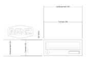 RENZ Briefkastentüre 81-1-22035 260x110 ALU-Klappe 230x33, RAL9007 Graualuminium 