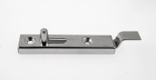 HSI Eisen vernickelter Möbelriegel 70 mm 216140, gekröpft, mit Anschlag 