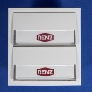 RENZ Tastenmodul 97-9-85270 weiss Farb Nr. 9016 mit 2 Klingeltaster 