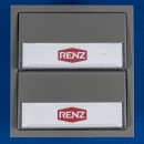 RENZ Tastenmodul 97-9-85270 grau Farb Nr. 7039 mit 2 Klingeltaster 