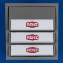 RENZ Tastenmodul 97-9-85271 grau Farb Nr. 7039 mit 3 Klingeltaster 
