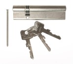 WILKA Profilzylinder 30/80 matt vern. 1463.004901, mit 3 Schlüsseln 