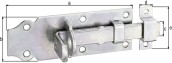 GAH galv. verz. Schlossriegel 100 mm gerade mit Schlaufe, 116750 