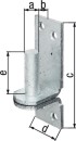 GAH verz. Plattenkloben 13 mm, Typ D1 niedere Ausführung, 311209 