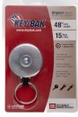 Schlüsselflip Key-Bak schwarz mit chrom Clip und sehr robustem Nylonseil 120 cm 