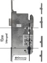 GU Mehrfachverriegelung Secury R4, 92 mm Entfernung, 80 mm Dorn, 20 mm Stulp 