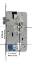 BKS selbstverriegelndes Einsteckschloss B-21660-00-L-8, 72 mm Entfernung, 55 mm 