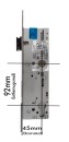 BKS Rohrrahmenschloss B-18260-03-U-8 92 mm Entfernung, 45 mm Dorn, Flachstulp 