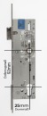 BKS Rohrrahmenschloss B-18260-25-U-8 92 mm Entfernung, 25 mm Dorn, Flachstulp 