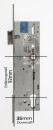 BKS Rohrrahmenschloss B-18260-01-U-8 92 mm Entfernung, 35 mm Dorn, Flachstulp 
