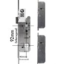 KFV Mehrfachverriegelung EP930E, 92 mm Entfernung, 40 mm Dorn, Flachstulp 16 mm 