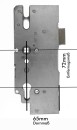 KFV Ersatz Hauptschloss HS8772, 72 mm Entfernung, 65 mm Dorn, 8 mm Nuss, 