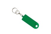 Schlüsselanhänger mit Ring und Wirbel 60 x 22 mm, aufklappbar, dunkelgrün 