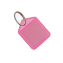 Schlüsselanhänger "der kleine" pink, 27x38 mm, mit Ring und Papiereinlage 