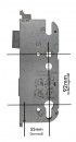 GU Hauptschlosskasten K-20044-HF-0-1 92 mm Entfernung, 55 mm Dorn, für 