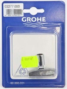 GROHE Steckschlüssel 02277000, 8 mm für Oberteile 1/2", für Eckventil 22917000 