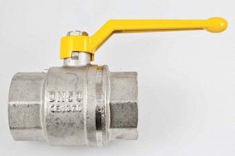 WESA Kugel Durchgangsventil 860-09, PN 1 DN 50, 2", mit gelbem Griff 