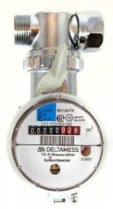 DELTAMESS Kaltwasser Mischbatteriezähler 3/4", Q3 2,5 m³/h, Art. Nr. 10050 