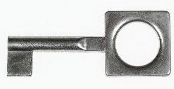 Möbelschlüssel vernickelt nach Muster gefeilt 