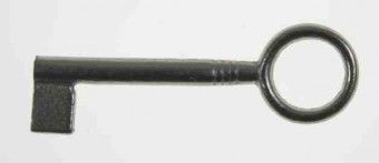 Möbelschlüsselrohling mit geradem Bart, Halm 5 mm, Bohrung 3,2 mm 