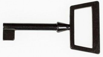 Möbelschlüssel aus massivem Messing Oberfläche Messing brüniert 