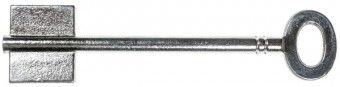 Doppelbartschlüsselrohling Halm 7 mm, mit Bohrung 3,5 mm, Gesamtlänge 120 mm 