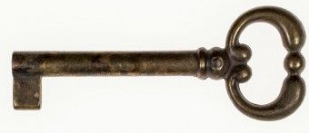 Messing Möbelschlüssel Oberfläche antik 