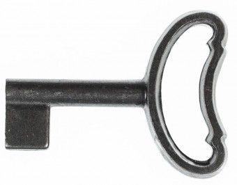 Möbelschlüssel aus massivem Messing Oberfläche brüniert 