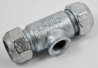 GEBO Verschraubung T Abgang 1/2" IG 21,3 x 1/2"IG x 21,3 mm, 01.150.04.01 