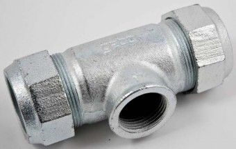GEBO Verschraubung T Abgang 1" IG 33,7 x 1"x 33,7 mm, 01.150.04.03 